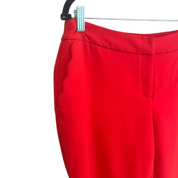 Women's Dalia Cropped Red Viscose Blend Pants Size 10‎ - Picture 3 of 5